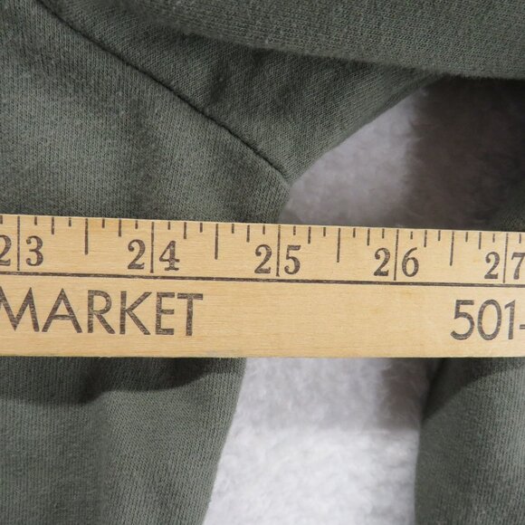 Disney Hoodie Mens Size Extra Large Mickey Mouse Logo Green Graphic Sweater - Picture 9 of 10